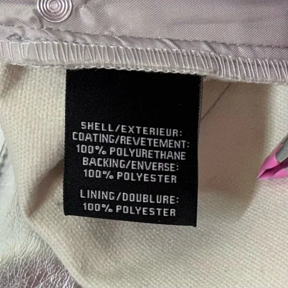 7 For All Mankind Silver Metallic Coated Straight Leg Pants Size Medium NWT - Picture 11 of 13